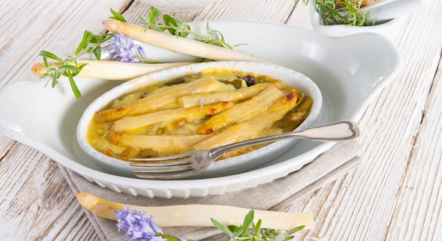Asperges en gratin