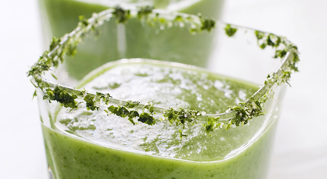 Gaspacho primeur à la menthe