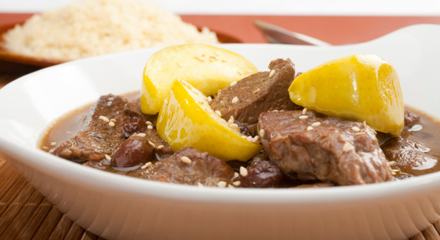 Tajine d'agneau aux coings
