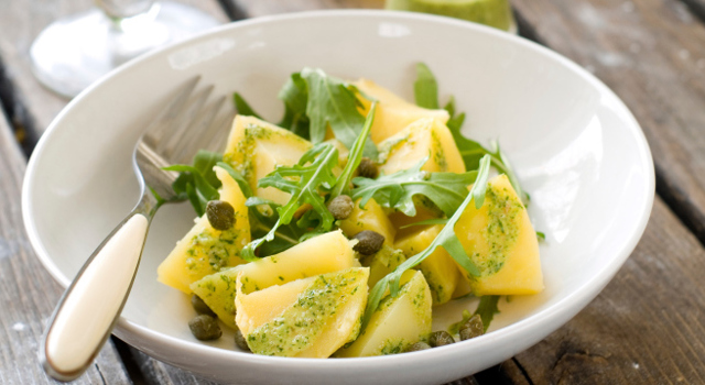 Salade tiède aux câpres