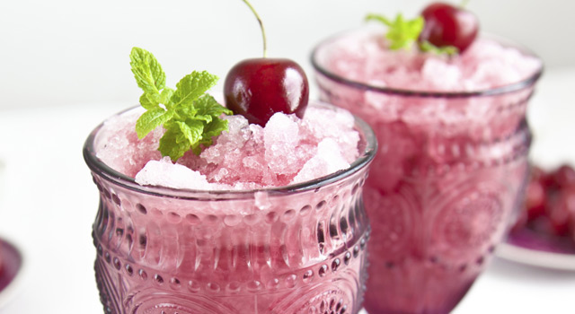Granité de cerise facile