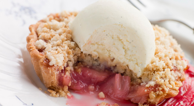 Crumble à la rhubarbe