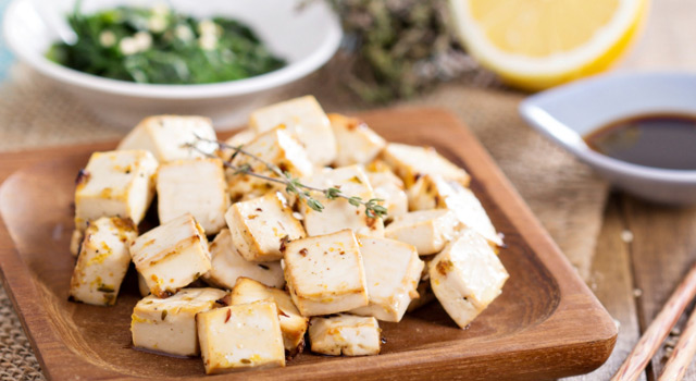 Toasts de tofu grillé