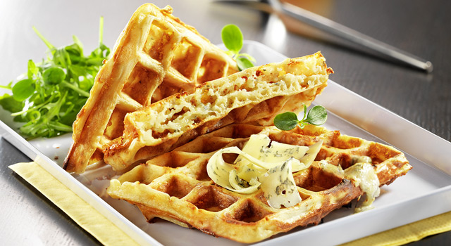 Gaufres de pommes de terre à la Fourme de Montbrison