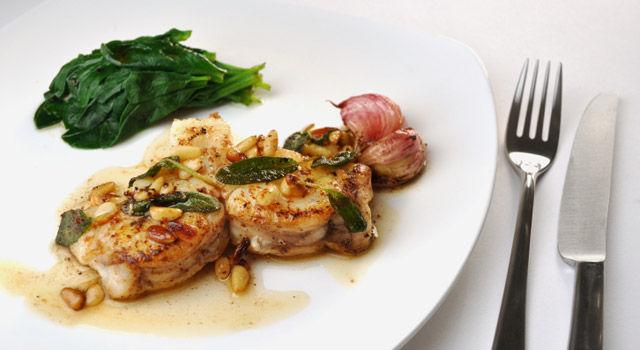 Lotte aux épinards parfumés