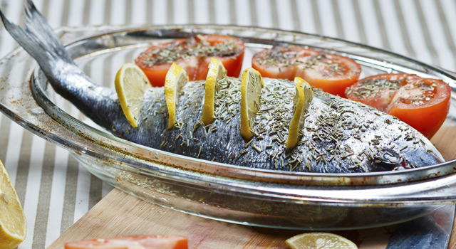 Dorade farcie aux légumes