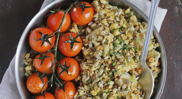 Crumble fenouil et tomate