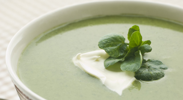 Velouté de cresson au tapioca