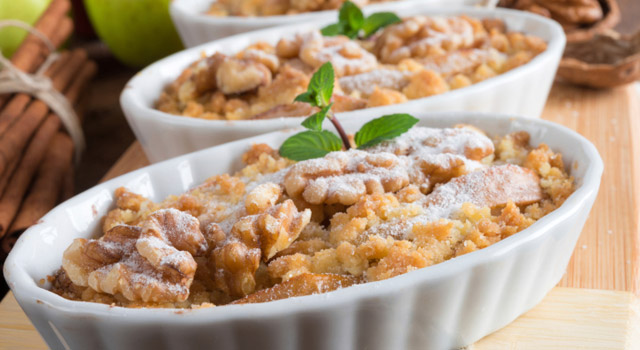 Crumble aux poireaux et à la fourme d'Ambert