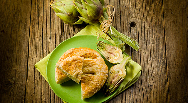 Feuilleté aux artichauts