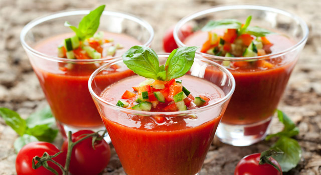 Gaspacho tomate et chèvre