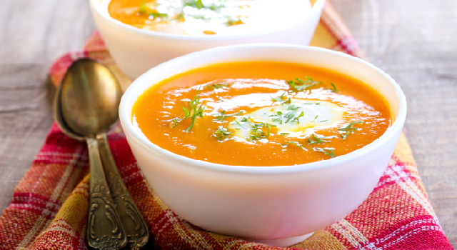 Soupe de carottes au cerfeuil