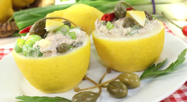 Citrons farcis au thon