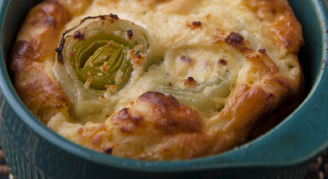 Petits soufflés aux poireaux