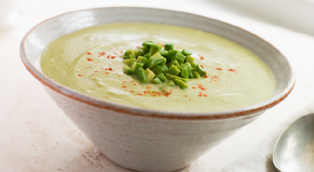 Velouté d'avocat et légumes d'hiver