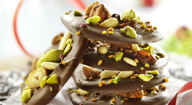 Petits palets gourmands au chocolat et aux fruits secs