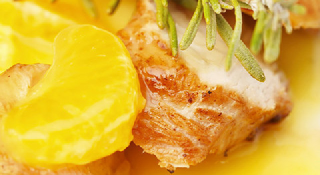 Filet de poulet braisé à la clémentine