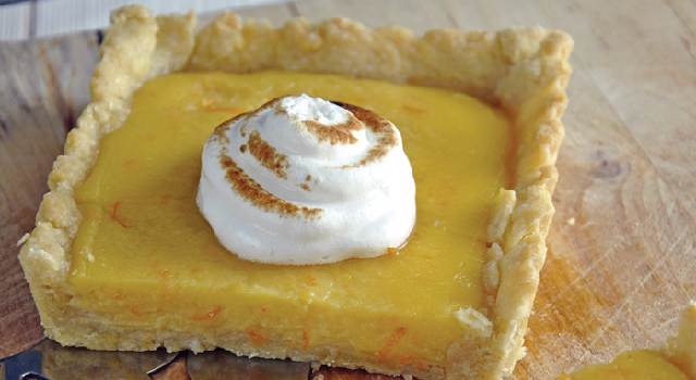 Tarte aux clémentines meringuée