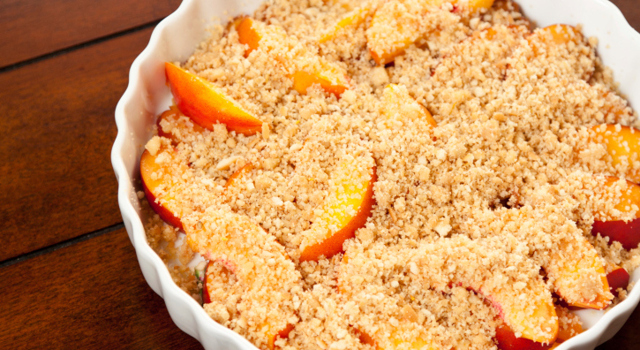 Crumble aux pêches