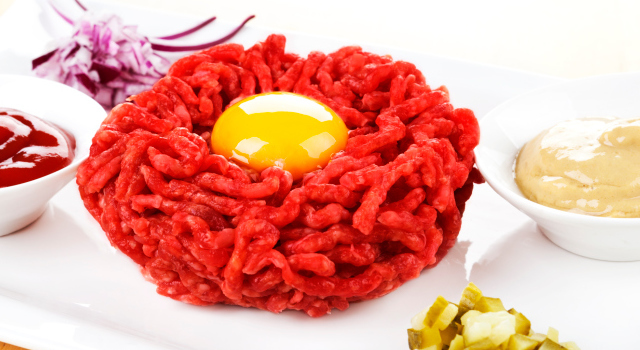 Tartare de boeuf à l'huile d'olive