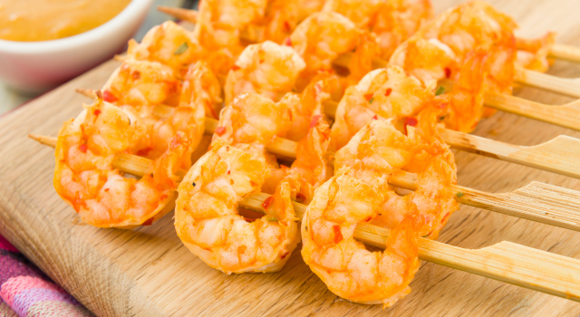 Crevettes en marinade à l'huile d'urucum