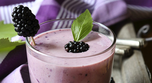 Smoothie de mûres sans lactose