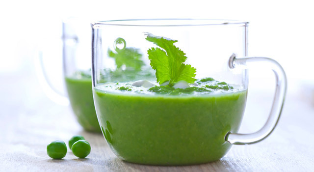 Smoothie aux petits pois primeurs
