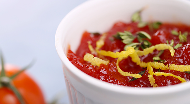 Confiture de tomate, thym et citron