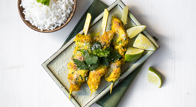 Brochettes de poulet asiatiques