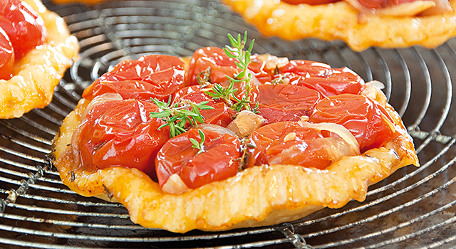 Petites tatins de tomates cerise