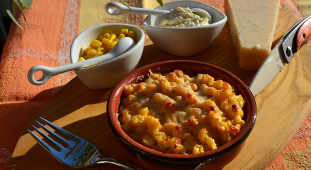 Gratin de maïs doux au mascarpone