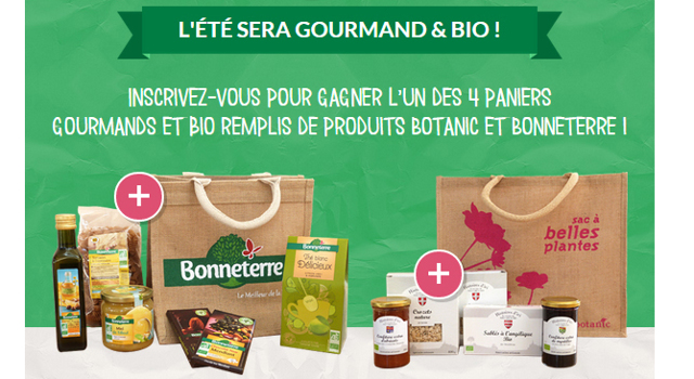 Grand jeu : 4 paniers remplis de produits gourmands et bio Botanic et Bonneterre à gagner !