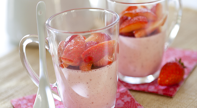 Panna cotta aux fraises