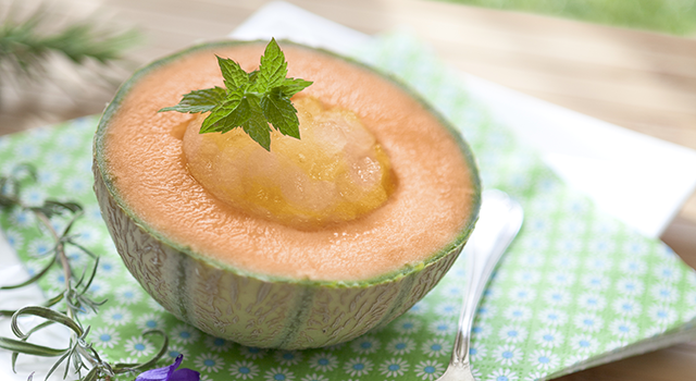 Melon et granité minute au Muscat