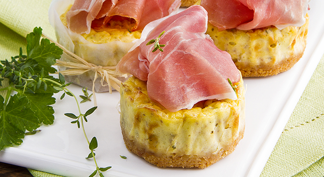 Cheesecakes au jambon de Parme