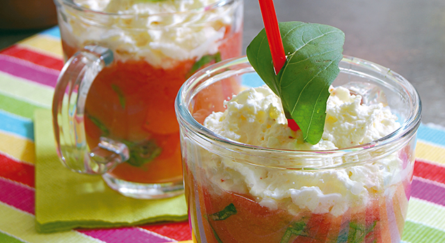 Cappuccino glacé tomate-mozza