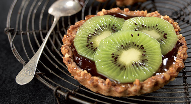 Tartelette express kiwi-chocolat