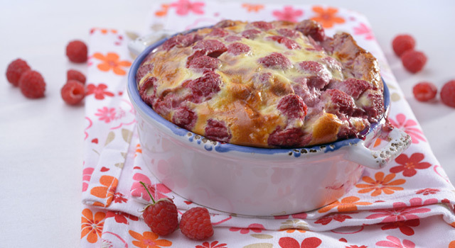 Clafoutis aux framboises