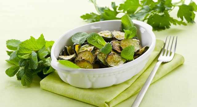 Courgettes à la menthe