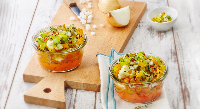 Verrine de poisson au rougail