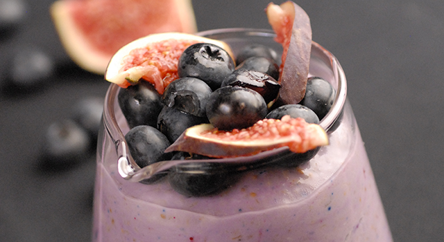 Crème de figues-myrtilles