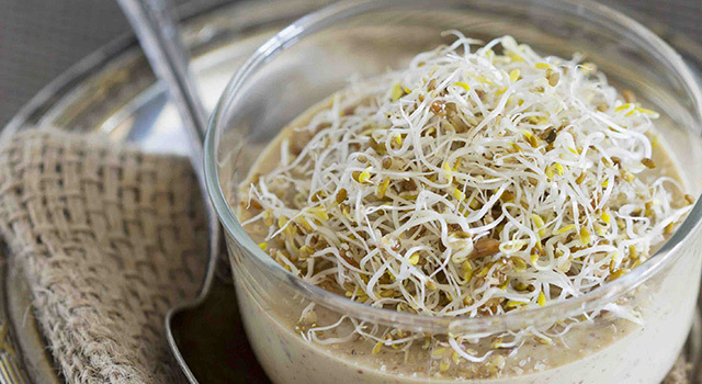 Panna cotta salée au sésame et shiro miso