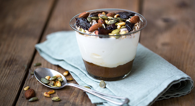 Fromage blanc au granola automnal