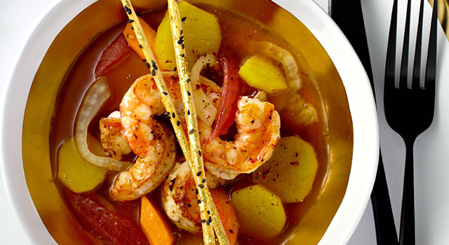Bouillabaisse de gambas