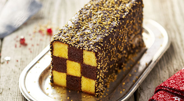 Bûche Damier de Noël