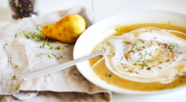 Velouté de rutabaga et poire
