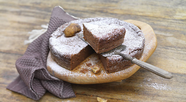 Gâteau fondant chocolat châtaigne