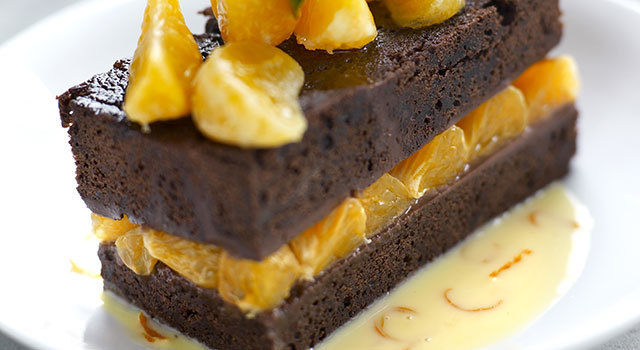Fondant aux clémentines de Corse et chocolat intense