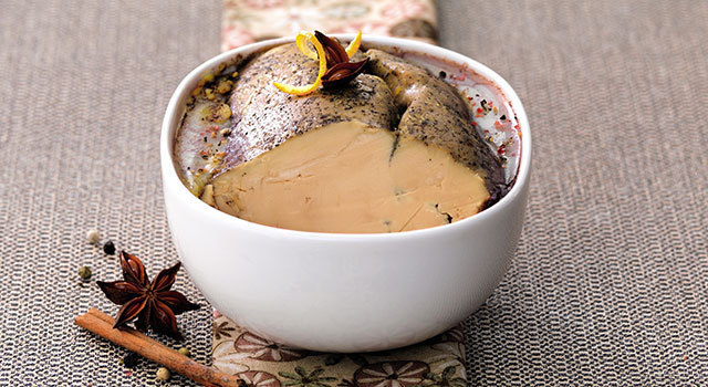 Foie gras au vin de Noël