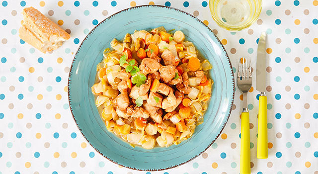 Poulet aux endives et graines de sésame